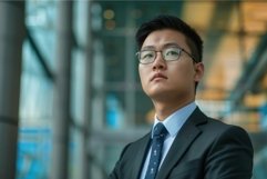 Confident businessman in urban setting Product Image 1