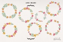 Mustard Pink Florals Wreaths 7 Wreaths Watercolor Flowers Product Image 3