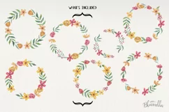 Mustard Pink Florals Wreaths 7 Wreaths Watercolor Flowers Product Image 3
