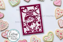 I love you Valentines day card svg dxf cut out template Product Image 1