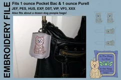 ITH Fluffy Dog Hand Sanitizer Holder - Key Fob or Bag Tag Product Image 3