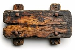 Vintage Wooden Nameplate Signboard Product Image 1