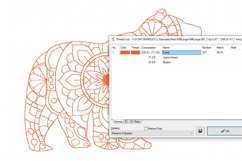 Mandala Redwork Bear Machine Embroidery Design 2 sizes Product Image 2