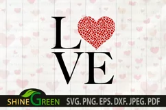 Valentines SVG - Love Animal Print Heart - Couple Gift SVG Product Image 3