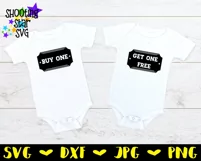 Buy one Get one Free movie ticket - Twin Bodysuit SVG Product Image 2