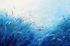 Blue Grass Paint Background Wallpaper Product Image 1