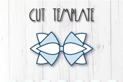 Hair bow template SVG, DIY leather bow template Product Image 2