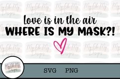 Love is in the air, where is my mask? Valentines Day SVG/PNG Product Image 1