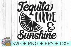 Tequila Lime & Sunshine SVG DXF PNG EPS Cutting File Product Image 2