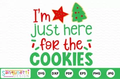 I'm just here for the cookies SVG, Christmas cookies cut Product Image 2
