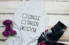 Single Taken at the Gym SVG DXF PNG Cut File Product Image 1