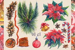 Christmas Watercolor clipart, winter clipart, Hand Painted Product Image 3