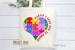 Daddy, I love you to pieces! Jigsaw design SVG / PNG / DXF Product Image 6