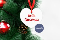 Christmas Heart Ornament Mockup, Sublimation Ornament Mockup Product Image 2