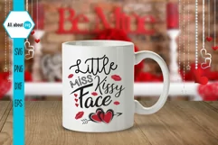 Little Miss Kissy Face Svg, Valentine's Day Svg Product Image 3