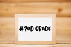 #3rd Grade SVG Cut File - Back to School DXF EPS PNG JPG Product Image 3
