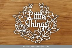 Little Things Papercut SVG Product Image 1