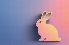 Cool bunny on the eve of Easter, empty space Product Image 1