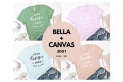 Heather Prism Mockup Bundle Bella Canvas 3001 T-Shirt Product Image 1