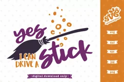 Halloween SVG file | Yes, I can drive a stick SVG design Product Image 1