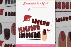 Nail wrap clipart, beauty glamor nails, nail art, fake nails Product Image 2