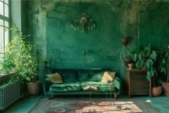 Serene green vintage living room Product Image 1