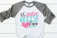 Volleyball Big Sister Biggest Fan SVG DXF PNG Cut File Product Image 2