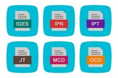 Set Of File Formats Icons Product Image 1