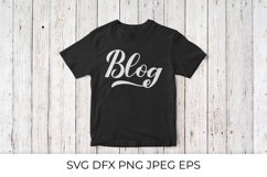 Blog calligraphy hand lettering SVG cut file, PNG Product Image 2
