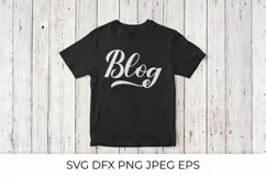 Blog calligraphy hand lettering SVG cut file, PNG Product Image 2