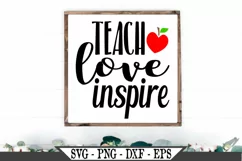 Teach Love Inspire for Funny Teacher SVG Design Product Image 1