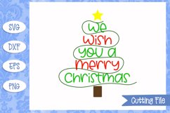 We wish you a Merry Christmas cut File Product Image 1