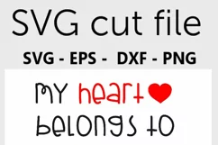 My heart belongs to Mommy SVG | Valentine's Day SVG Product Image 2