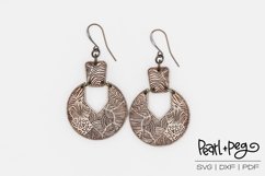 Pattern Mash Up Two Part Laser Engraved Earring Download Product Image 1