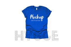 Tshirt Mockup Bella Canvas 3001 True Royal Tshirt Mockup Product Image 1