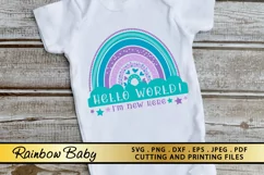 New Born Baby SVG PNG EPS DXF File Rainbow SVG Cut files Product Image 1