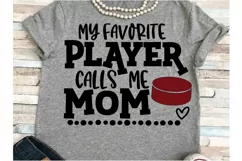 Hockey SVG DXF JPEG Silhouette Cameo Cricut Fav player mom Product Image 1