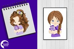 Purple Planner Girls Clipart AMB-2176 Product Image 4