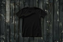 Gildan Black T-shirt Mockup Flat Lay Product Image 1