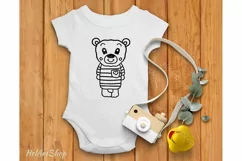Cute Bear svg, Forest animals svg, Woodland svg Product Image 2
