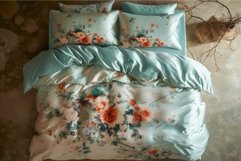 Bedding silk topview. Generate Ai Product Image 1