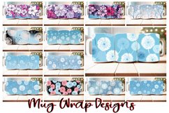 110 Flower Mug Wrap Bundle, Floral Sublimation PNG, Boho PNG Product Image 5
