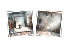 Watercolor photo studio clipart - studio for photo shoots Product Image 5
