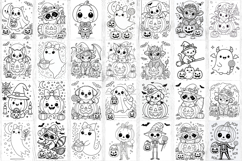 Cute Halloween coloring pages bundle Product Image 5