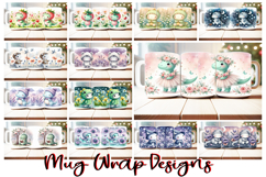 200 Cute Mug Wrap PNG Bundle | 11oz 15oz Sublimation, Dino Product Image 11