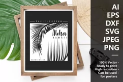Aloha Hawaii Trendy Graphic T-Shirt Design, EPS SVG PNG Product Image 3