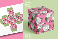 Printable Pink Roses Cube Boxes for Small Gifts Set of 4 Product Image 9