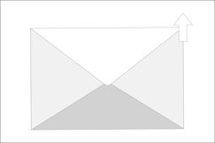White mail envelope. Outgoing message Product Image 1
