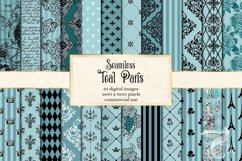 Teal Paris Digital Paper Product Image 1