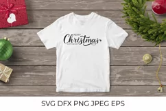 Merry Christmas and Happy New Year. Holidays quote SVG Product Image 3